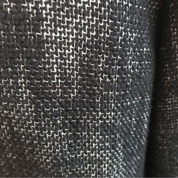 Coldwater Creek Blazer Women Size 10 Navy Tweed Cotton-Linen Blend Open Front - Picture 10 of 12